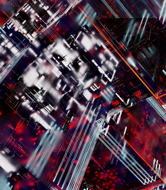 Abstract glowing representation of daily routine and balance